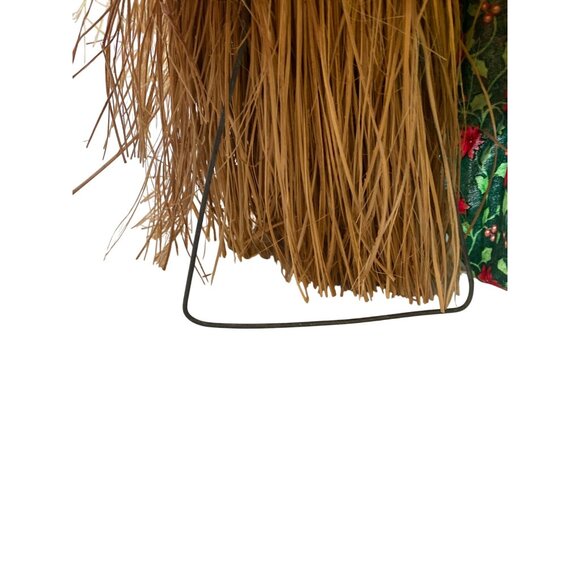 Handcrafted Straw Doll With Floral Dress & Angel Wings - Picture 6 of 7